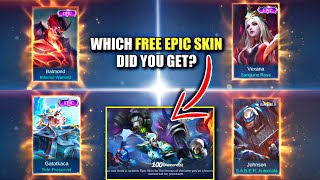 WHICH EPIC SKIN YOU GET WITH 100 DIAMONDS  MOBILE LEGENDS FREE SKIN [upl. by Anafetse363]