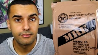 EATING AN MRE MEAL READY TO EAT [upl. by Adeline790]