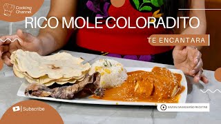 MOLE COLORADITO  PLATILLO TÍPICO DE OAXACA👌 FÁCIL Y RICO [upl. by Nolrev]