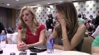 Comic Con VIKINGS Katheryn Winnick amp Jessalyn Gilsig 2013 [upl. by Lahcear]