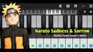 Naruto Sadness And Sorrow Mobile Piano Cover  Walkband [upl. by Esylle]