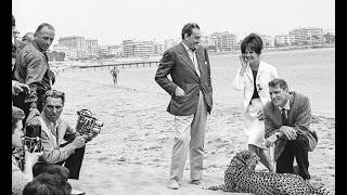 Claudia Cardinale Burt Lancaster 1963 Cast of quotThe Leopardquot on the Beach [upl. by Arbmik]