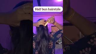 Bun hairstyleshorts hairstyle fyphair hairtutorial hairstyles easyhairstyle shortsfeed fy [upl. by Yasui]