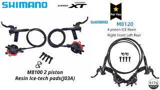 Shimano DEORE XT SLX M6100 M6120 M7100 M7120 M8100 M8120 2 or 4 Piston Hydraulic Disc Brake Set [upl. by Estrellita]