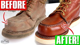 ASMR Everyone Does It Wrong  How to Clean Red Wings Thorogood Thursday Boots [upl. by Suhpoelc]