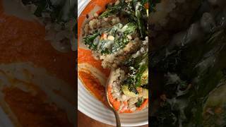 Romesco sauce with charred courgettes and crispy kale recipe healthyfood healthyeating vegetable [upl. by Kimberlee]