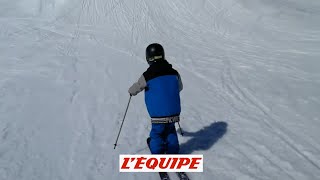 Le jeune skieur français Timothé Roch imite Candide Thovex   Adrénaline  Ski [upl. by Nonnahc]