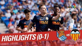 Resumen de Real Sociedad vs Valencia CF 01 [upl. by Adnohsar]