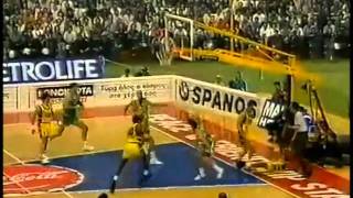 Panathinaikos  Aris greek cup 1993 Galis vs Gianakis [upl. by Searby425]