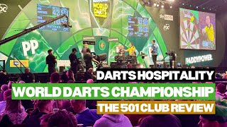 World Darts Championship hospitality review  The 501 Club  The Padded Seat [upl. by Yenittirb346]