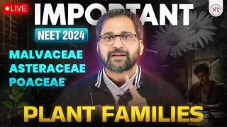 IMPORTANT PLANT FAMILIES FOR NEET 2024 MALVACEAE ASTERACEAE POACEAE NEET BIOLOGY BY TARUN SIR [upl. by Seravat]