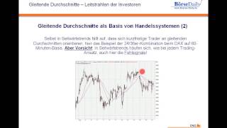 Trading Webinar Gleitende Durchschnitte  die Leitstrahlen der Investoren [upl. by Aisenet249]