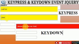 keypress event jquery  keydown event jquery  keypress keydown event input style change jquery [upl. by Magdalen841]