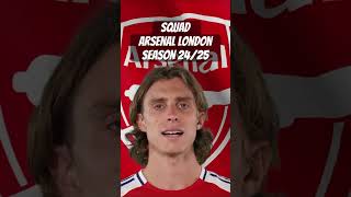 Squad Arsenal in season 20242025 [upl. by Ardnossak]