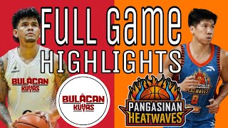 BULACAN KUYAS vs PANGASINAN HEATWAVES  MPBL  Full Game Highlights  April 17 2024 [upl. by Ramsay4]