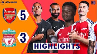 Arsenal vs Liverpool 53  EPL 202425 Match Highlights amp Goals  Salah amp Saka [upl. by Nwad]