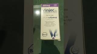 Vinjec 500mg injection Vancomycin Injection Uses azeemhealthcareVancomycin500Vinjecantibiotic [upl. by Royce656]