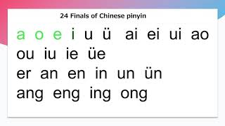 24 Finals of chinese pinyin [upl. by Annuhsal]