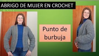 Abrigo de mujer en ganchillo  Adriana Crochet crochet aprendecrochet [upl. by Aldarcie522]