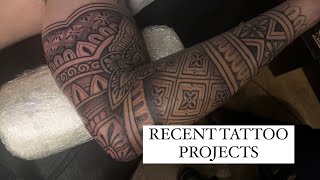 Recent Tattoo Projects Ornamental Tattoos [upl. by Oicaro]