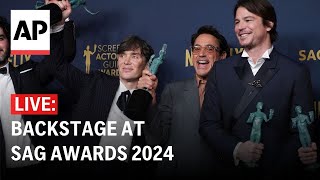 LIVE Backstage with winners at SAG Awards 2024 [upl. by Liggitt]