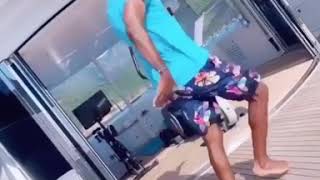 Elina Svitolina with Gael Monfils dance [upl. by Hafirahs]