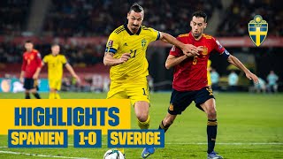 Highlights Spanien  Sverige 10  VMkval  Förlust i Sevilla [upl. by Toor641]