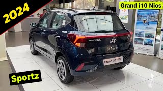 Hyundai Grand i10 Nios Sportz 2024  Grand i10 Nios 2024 Model  Price Specification Full Review [upl. by Shandeigh]