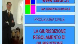 09c VIDEO LEZIONE DIRITTO PROCESSUALE CIVILE IL REGOLAMENTO DI GIURISDIZIONE [upl. by Fitzsimmons928]