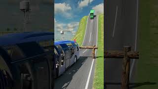 Capsule Buses amp School Bus vs Logs Trap  BeamNGdrive shorts beamngdrive bus [upl. by Berlyn407]