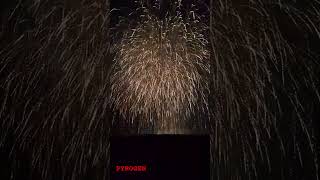 GOLDEN FIREWORKS WALL  ADELFIA SAN TRIFONE  10112024 fireworks firework gold beauty [upl. by Rochell482]