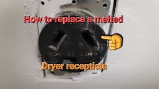 Replacing a melted dryer plug and cord handyman appliances diy [upl. by Chyou]