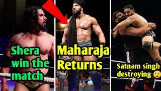 Jinder mahal returns😍 satnam singh dominate in aew mahabali shera ovw match gujjer returns [upl. by Nnyllaf]