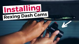 HOW TO INSTALL THE REXING DASH CAM V5 Easy installation for front and back camera [upl. by Kendall]