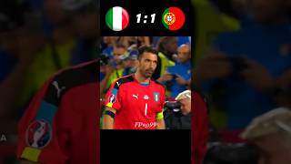 When cristiano defeat buffon  Italy vs Portugal final Imaginery shorts football youtube [upl. by Nadruoj]