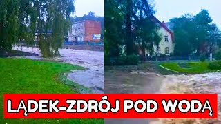 LądekZdrój pod wodą Rzeka niesie konary [upl. by Ros]