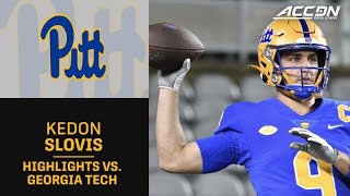 Pitt QB Kedon Slovis Highlights vs Georgia Tech [upl. by Meghann]