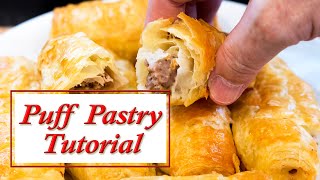 Puff Pastry Homemade Buttery Simple and delicious [upl. by Silloc]