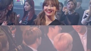 BANGTWICE Jungkook x Jihyo Moments Part 6  170119 Seoul Music Awards [upl. by Nodnart435]