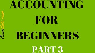 Accounting for Beginners  Part 3  General Ledger TAccounts [upl. by Elkcim]