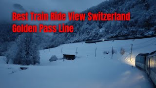 Epic Golden Pass Train Journey  Gstaad Saanen Zweisimmen Montreux  Winter View Switzerland [upl. by Lertsek]