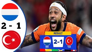 BELANDA VS TURKI 21  HASIL PERTANDINGAN euro 2024 [upl. by Spohr]