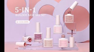 Saviland 5IN1 6 COLORS BUILDER NAIL GEL SET  SA0488 [upl. by Acissj860]