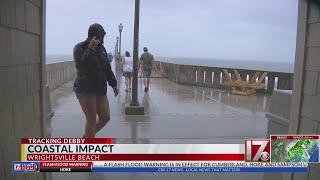 Wrightsville Beach residents on TS Debby coastal impact [upl. by Llenahs]