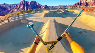 Scooter at BIGGEST SKATEPARK IN DESERT [upl. by Tammara543]