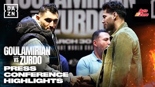 PRESS CONFERENCE HIGHLIGHTS  Arsen Goulamirian vs Gilberto quotZurdoquot Ramirez [upl. by Camel]