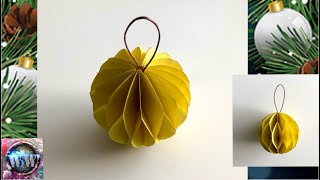 DIY Dekoration 🎄 Christbaumkugeln basteln mit Papier für Weihnachten ❄️ Weihnachten [upl. by Nwahsuq354]