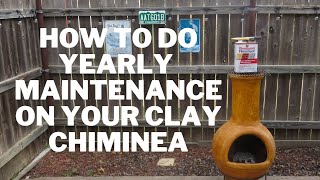 How to do yearly maintenance on your clay chiminea [upl. by Yeslek]