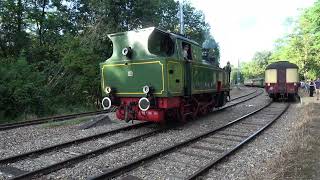 de Bonne 57 stoomtrein met ZLSM Zomeravond express in station Simpelveld Kerkrade en Schin op Geul [upl. by Rebane159]