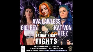 Gigi Rey vs Kat Von Heez vs Ava Lawless c  RCW Womens Championship  February 25 2022 [upl. by Eybbob]